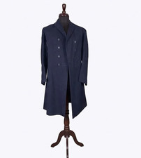 Men's 19th Century Tailcoat Blue Wool Regency waist coat adwin double breast