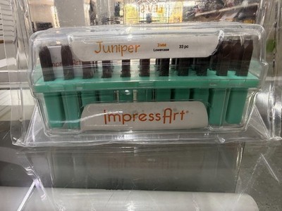 Impress Art Juniper Lower Case Letter 3mm Metal Stamps SC1320AM Set 33pcs