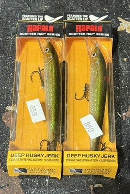 (2) Rapala Scatter Rap Deep Husky Jerk 10 Jerkbait Crankbait Fishing Lures Lot