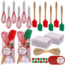 18 Pcs 6 Set Christmas Whisk Baking Gifts Christmas Kitchen Utensil Gifts Set...