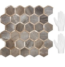 Hexagon Peel and Stick Backsplash Tile, Stick on Backsplash for Kitchen New S5