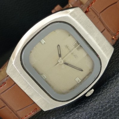 ALLWYN 6300A HANDAUFZUG VINTAGE INDIEN HERREN ORIGINAL ZIFFERBLATT UHR a706113-2