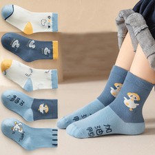 5 Pairs Kids Boys Girls Socks Children Baby Toddler Sport Socks School Students
