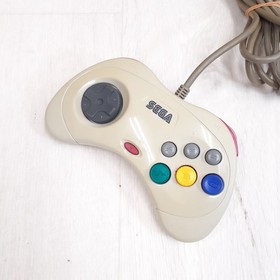 Sega Saturn Console Japan White Bundle with 2 Controllers 3 Games Memory Tested