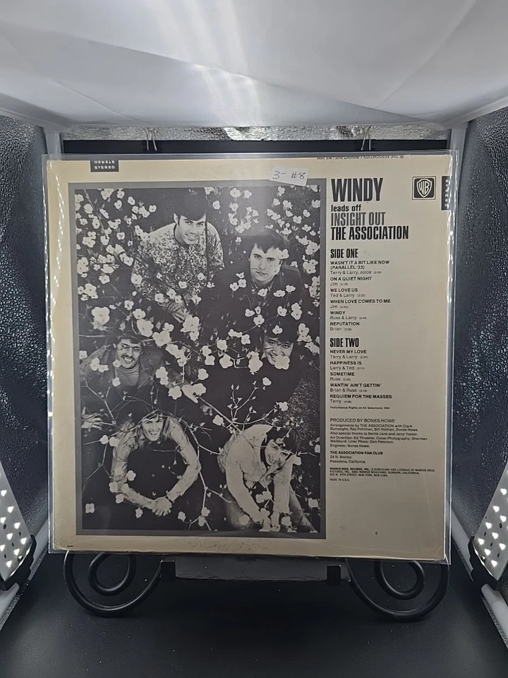 THE ASSOCIATION LP INSIGHT OUT 1967 Warner WS 1696 ORIGINAL GAM 5 PRESS G+/VG+ - Image 2 of 4