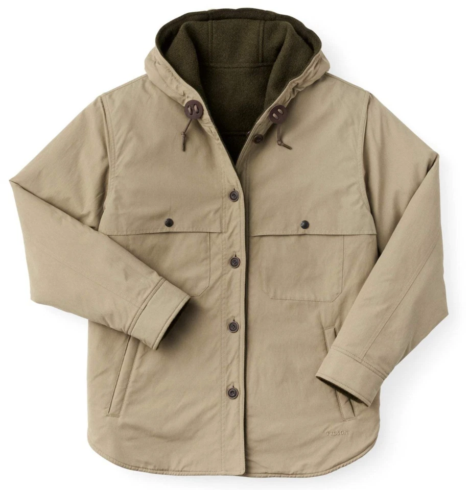 Filson Snohomish Reversible Jacket 20232894 McKinley Olive Dark Light Tan Wool - Image 2 of 4