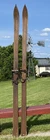 ORIGINAL Antique WOODEN SKIS 86" Long w/POINTS +Engraved Lines ~ W@W