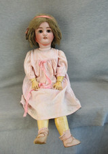 Antique Simon Halbig  CM Bergman 13.5 Bisque Head Pierced Ear Doll TLC Comp Body