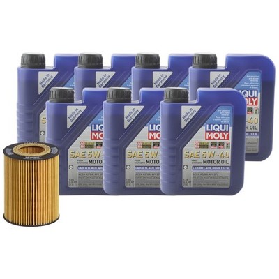 7L Liqui Moly Leichtlauf High Tech 5W40 Hengst Engine Oil Change Kit for E36 E39
