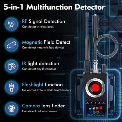 Anti-Spy Detector Portable Listening Device Detector Finder