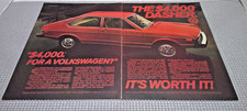 Volkswagen Dasher Two Page Vintage 1974 Print Ad