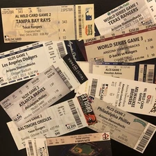 2023 WORLD SERIES WILD CARD ALWC ALDS ALCS NLWC NLDS NLCS Postseason Ticket Stub