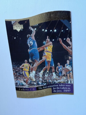 KOBE BRYANT 1997 UPPER DECK MEMORABLE MOMENTS #4, DIE CUT Insert Lakers
