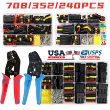 708PCS 1-6 Pin Car Automotive Wire Connectors Plug Kit Waterproof Electrical Set