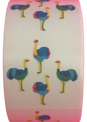 400 Ostrich Stickers in roll of 100 modules 2'' x 2'', each sticker 0.75'', RFZ2503