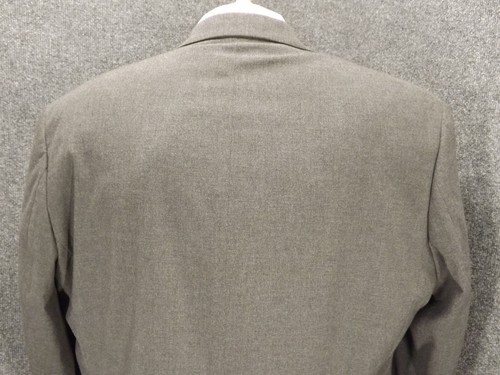 CHAPS Ralph Lauren Blazer 48R Solid Gray Polyester Blend 2 Button - Picture 8 of 12