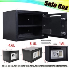 Electronic Cash Box Money Secret Steel Safe Bank Security Petty Deposit Coins