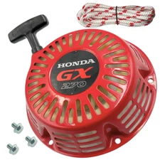 Recoil Pull Starter Red For Honda GX240 GX270 Engine Generator Rope & 3 bolts