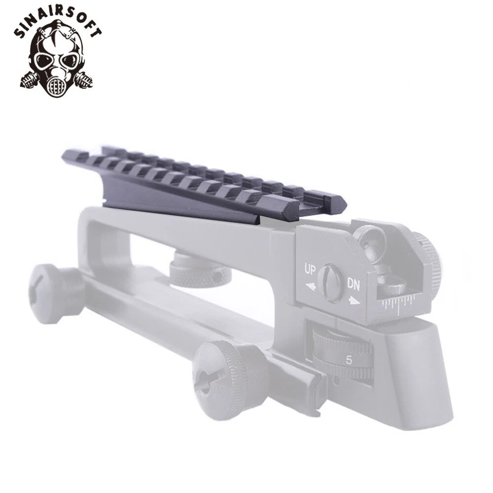 Tactical 20mm Carry Handle Weaver Picatinny Rail Base Mount Scope Laser Airsoft - Image 2 of 4