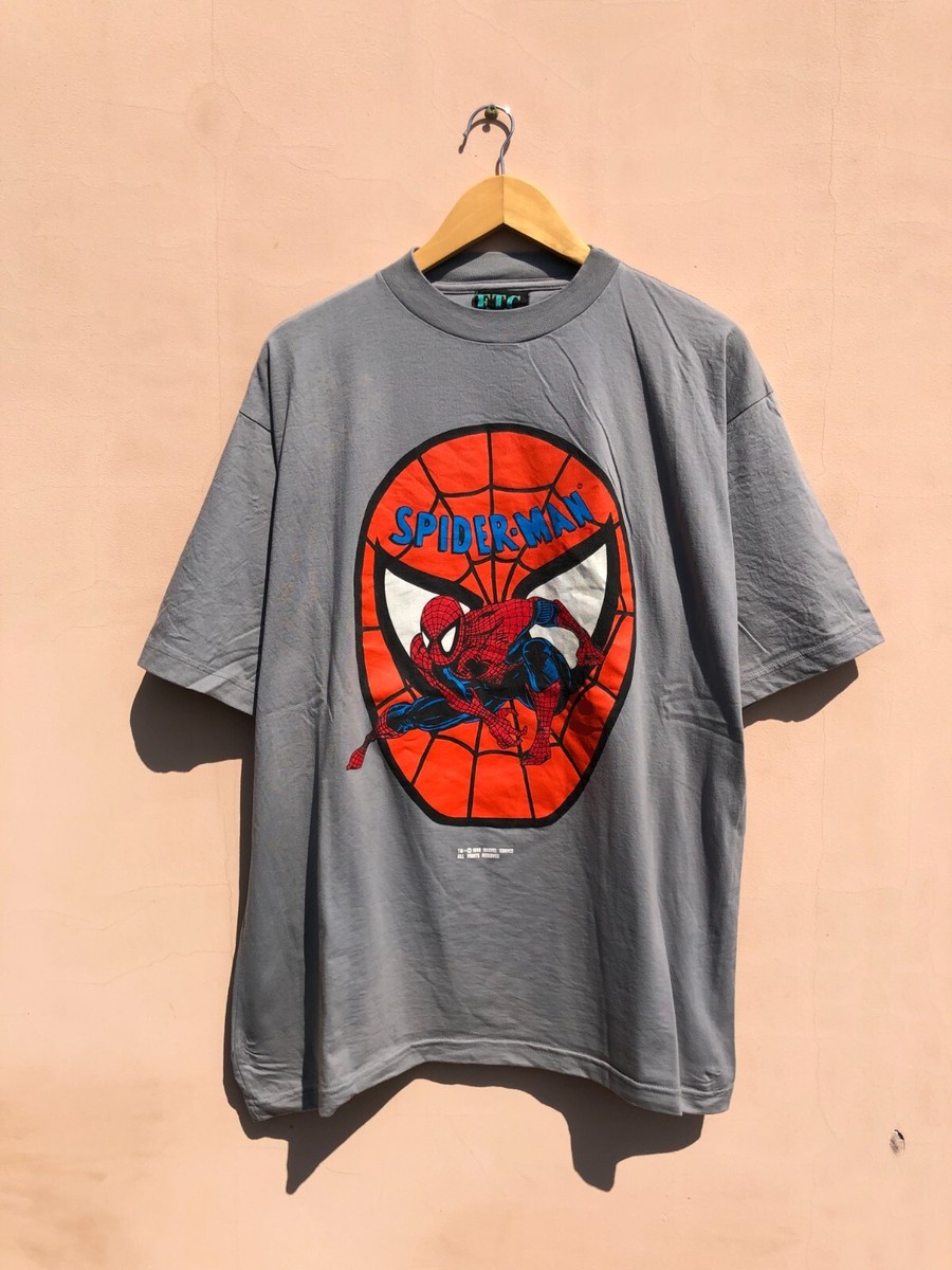 Vintage 1990 Spider Man Marvel Comics Gray T-shirt Sz XL | eBay Vintage 1990 Spider Man Marvel Comics Gray T-shirt Sz XL | eBay
