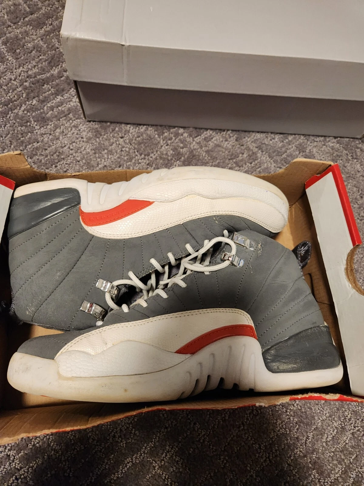 Scarpe da ginnastica Air Jordan 12 Retro GS Cool Grey 153265 012 taglia 5 anni