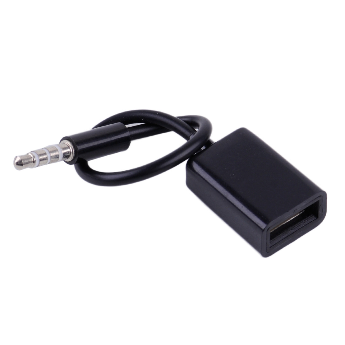 New Car SUV MP3 3.5mm Male AUX Audio Plug Jack To USB 2.0 Female