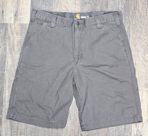 CARHARTT ROGGED FLEX RELAXED FIT LONA TRABAJO CORTO 105514-039 GRIS Para hombres Talla 36