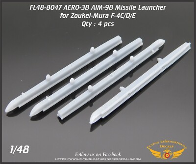1/48 Flying Leathernecks FL48-8047 Aero-3B AIM-9B launcher for Zoukei-Mura F-4C
