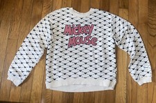 Rare H M Disney Mickey Mouse Crewneck Sweatshirt Shirt Unisex Kids Size 8 10