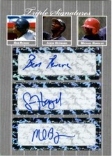 2007 Ben Revere * Jason Heyward * Michael Burgess Rookie SILVER Auto #/25