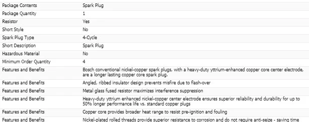 6 velas de ignição Bosch núcleo de cobre para 1990 MASERATI 430I V6-2.8L - Imagem 4 de 4