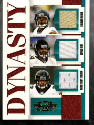 A0654- 2007 Donruss Threads Dynasty Materialien #4 Leftwich Taylor Jones-Drew /