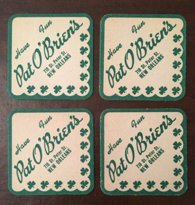 PAT O'BRIEN'S BAR DRINK COASTERS (NEW ORLEANS) - LET THE GOOD TIMES ROLL!