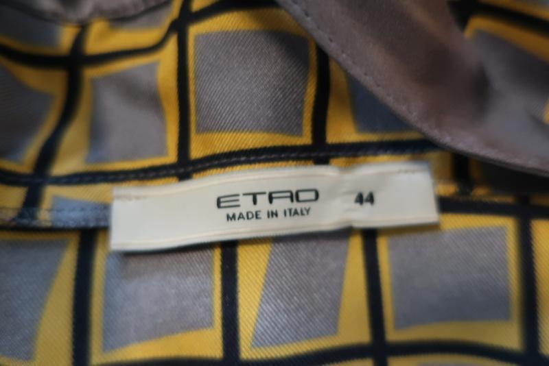 Etro Beaded Tank Yellow/Gray Printed Silk Twill S… - image 5