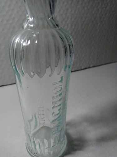 Vintage James Plagniol Glass Bottle Olive Oil France Embossed Advertising - 第 4/5 張圖片