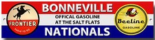 BONNEVILLE SALT FLATS NATIONAL BLECHSCHILD, GARAGE, WERKSTATT, SPEED WEEK.