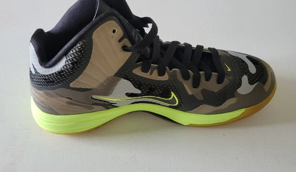 Nike Lunar Hypergamer Grey Camo Neon 2011 Size 8.5 469756-012 - Image 4 of 4