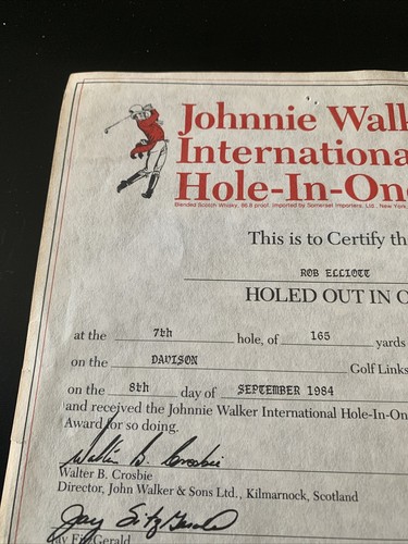 Eslabones de golf Davison 1984 Johnnie Walker International Hole In One Award  - Imagen 2 de 6