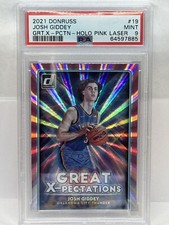 2021 Donruss #19 Josh Giddey Great X-Pectations Pink Holo Laser PSA 9