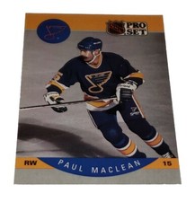 PAUL MACLEAN 1990 NHL Pro Set Hockey Trading Card #266 St. Lois Blues