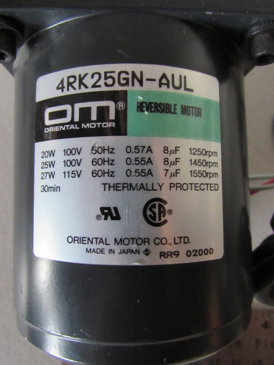 Lot Oriental Motor 4RK25GN-AUL Reversible Motor 4GN25KA Gearhead