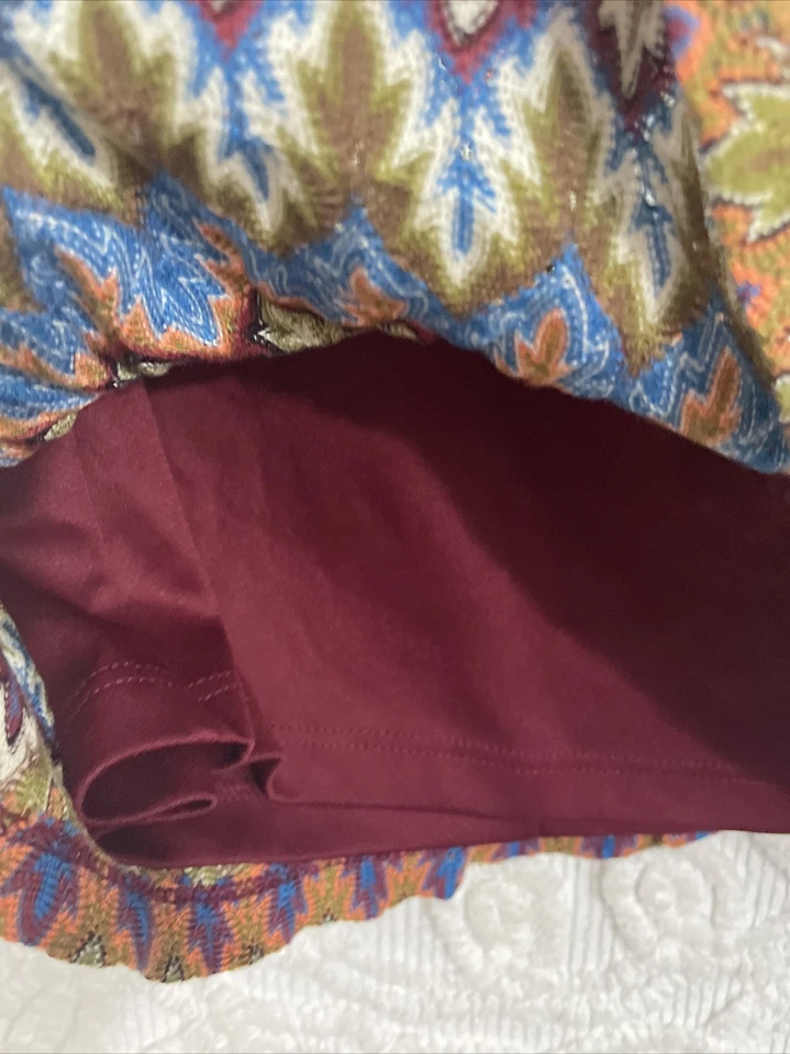 Falda Hippie Boho Azul Asfalto, Pequeña, Colorida Y2K Foto 4 de 4