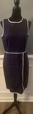 Ann Taylor navy blue sleeveless stretch dress NWT size 8