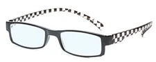 Calabria 762 Neck Hanging Blue Light Blocking Reading Glasses+2.75 Black Checker