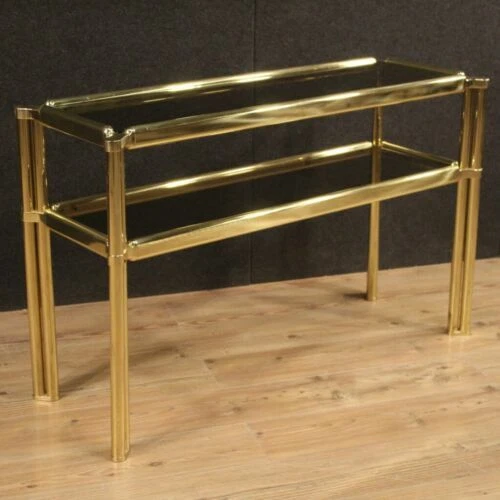 Tables du XXe siècle dorés en métal