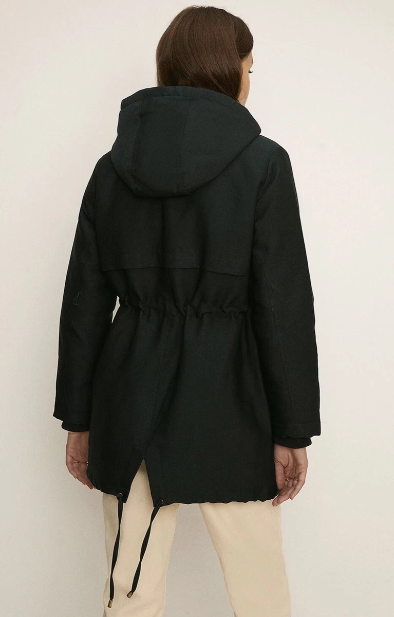 Oasis black shop parka