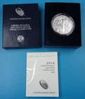 2014-W American Silver Eagle Burnished 1 oz .999 US Mint $1 Coin OGP Box & COA