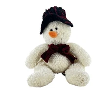 Russ Berrie Freezy the Snowman 15” Plush Toy Poly/Beanie Stuffed Frosty w/Tags