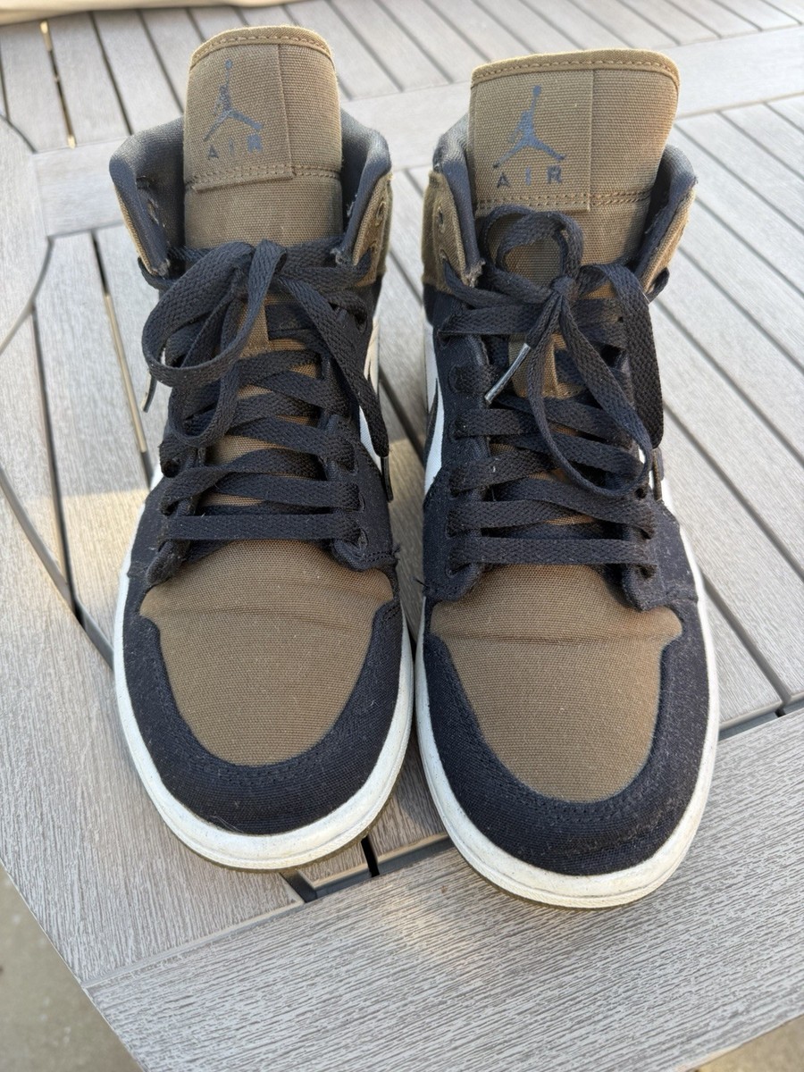 Size 9 - Air Jordan 1 SE Mid Olive Toe W for sale online | eBay