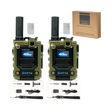 2Pcs 4G Walkie Talkie for Adults,Long Range 4G 1000 Mile Rechargeable Two-Way...